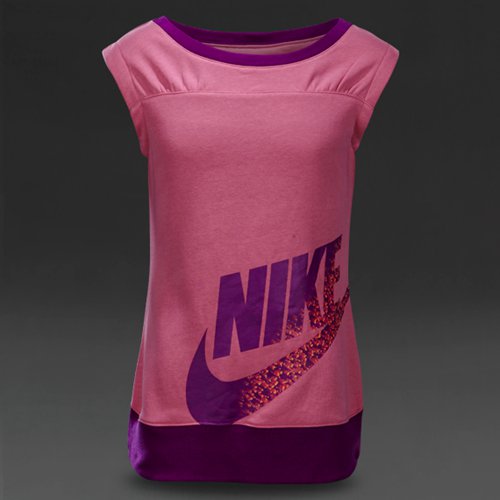Nike Sportswear Extra-Long French Terry Top Pinksicle / Bold Berry for Girls